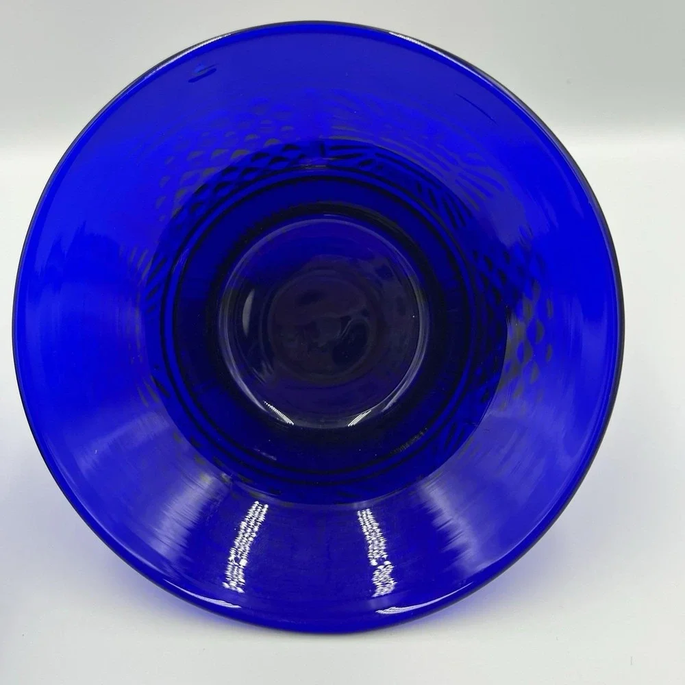 Small Vibrant Cobalt Blue Vintage Glass Bowls 5.25